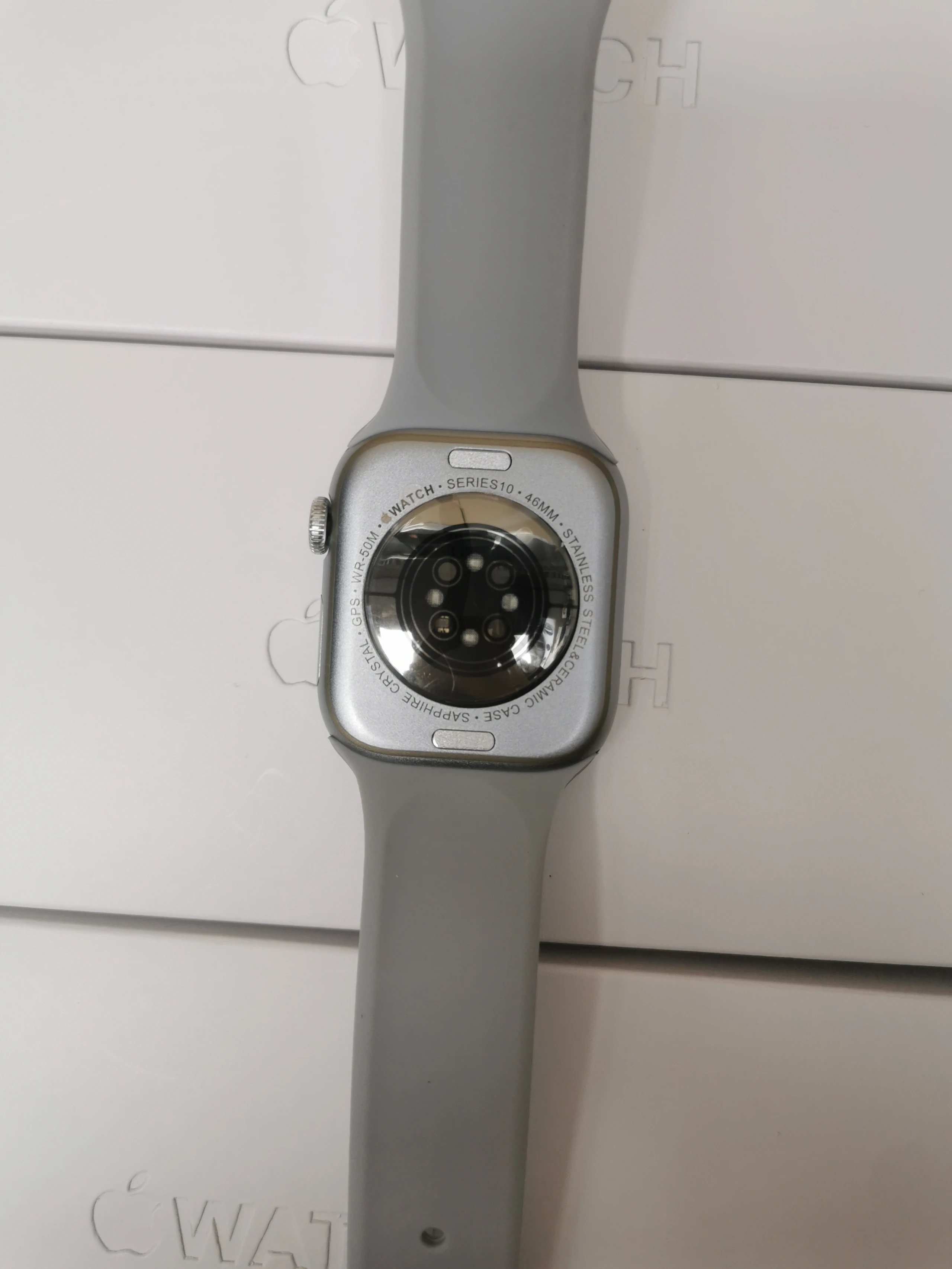 Silver frame/brown strap