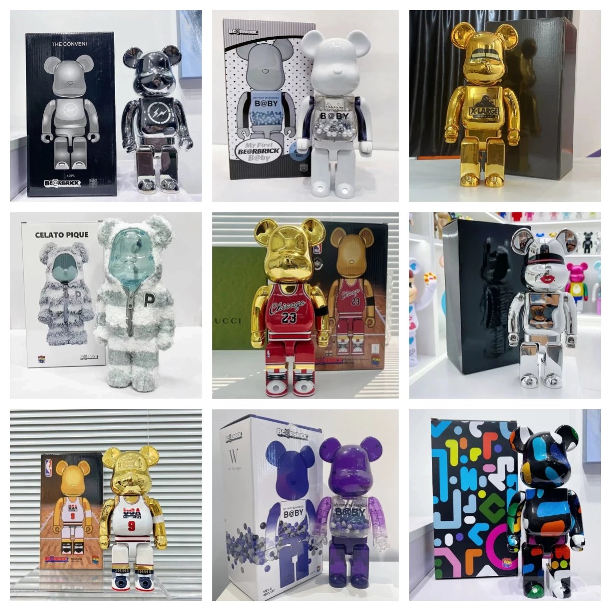 Medicom Toy Bearbrick Mona Lisa Multicolor Collectible Figure Accessories - 4