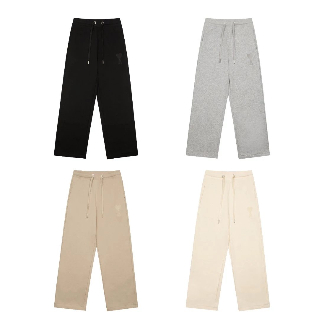 2023FW Macaron Heart Embroidery Straight-Leg Pants