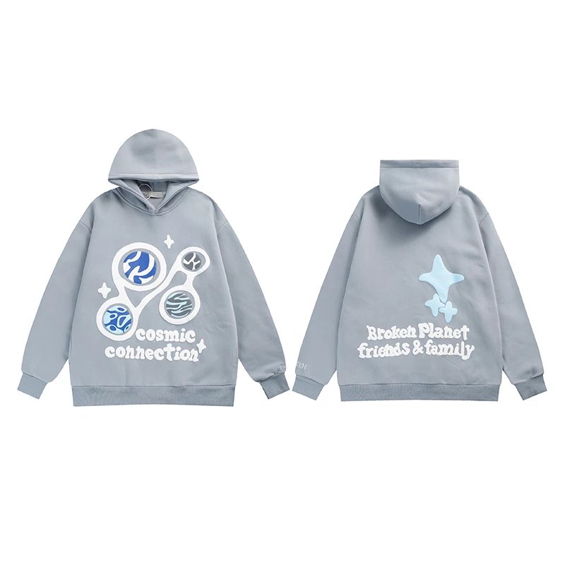 Broken Planet Cosmic Connection Hoodie Light Gray