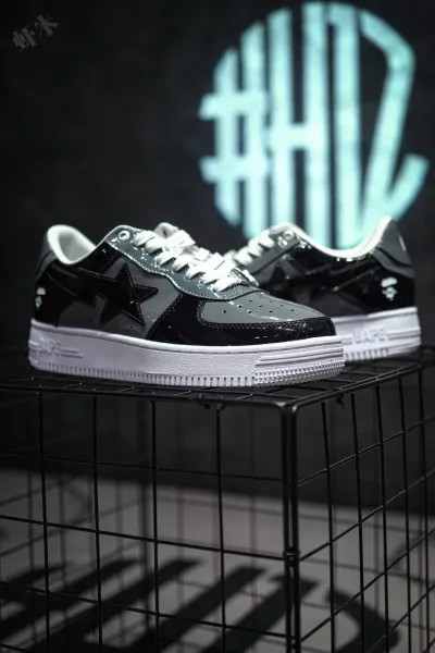 A Bathing Ape Bape Sta Splatter Orange Star Sneakers - 29