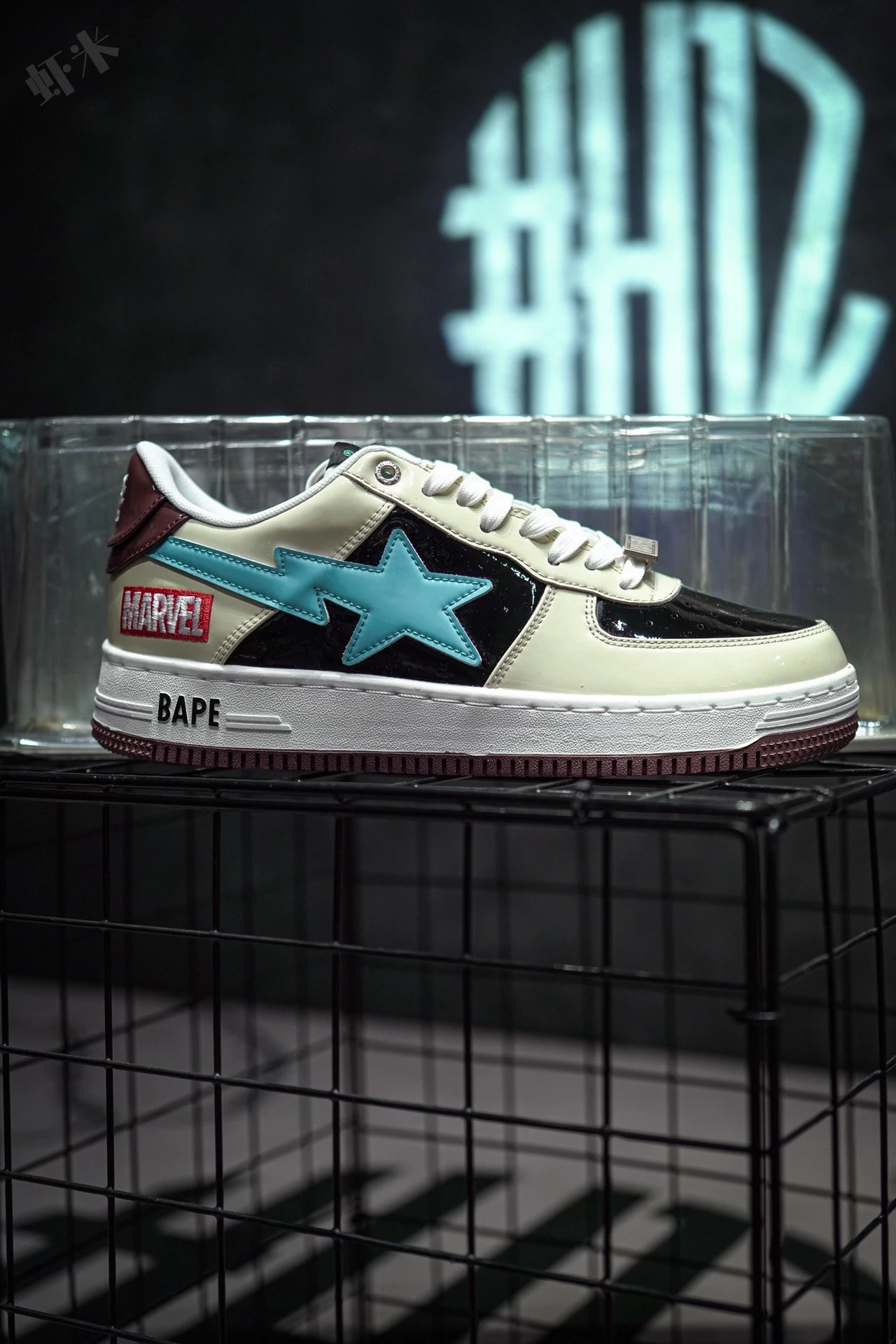 A Bathing Ape Bape Sta Splatter Orange Star Sneakers - 54