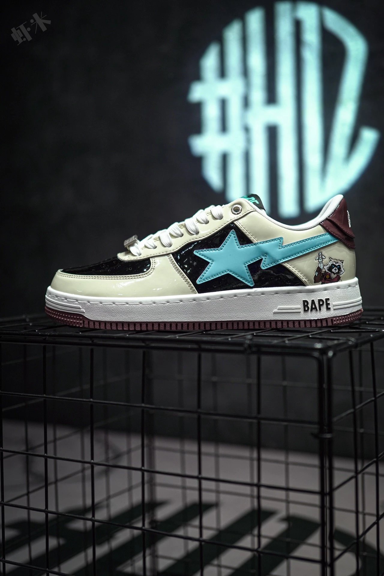 A Bathing Ape Bape Sta Splatter Orange Star Sneakers - 46