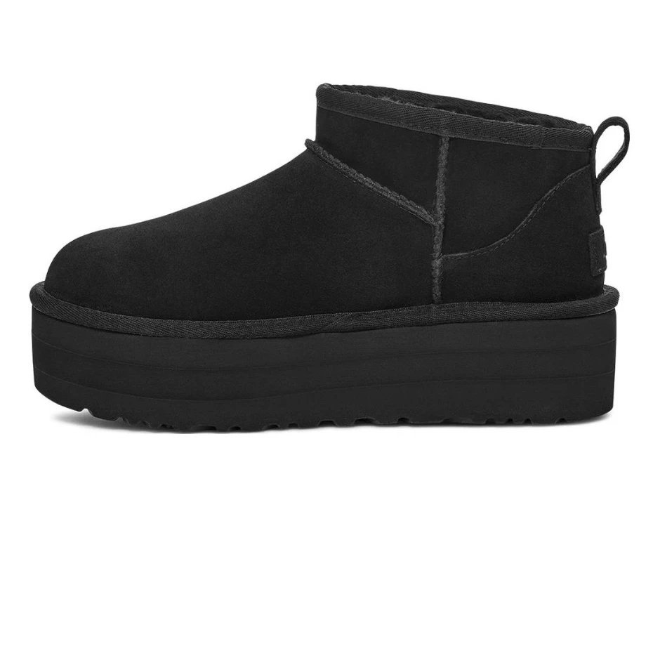 mini短靴厚底黑色跟高5cm