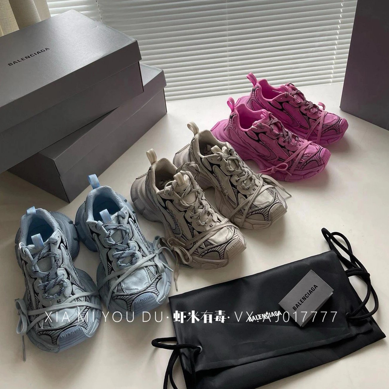 【代购级别】巴家 3XL Sneakers 3+系列低帮复古阔型底姥爹风潮流百搭休闲慢跑鞋帆布老爹鞋