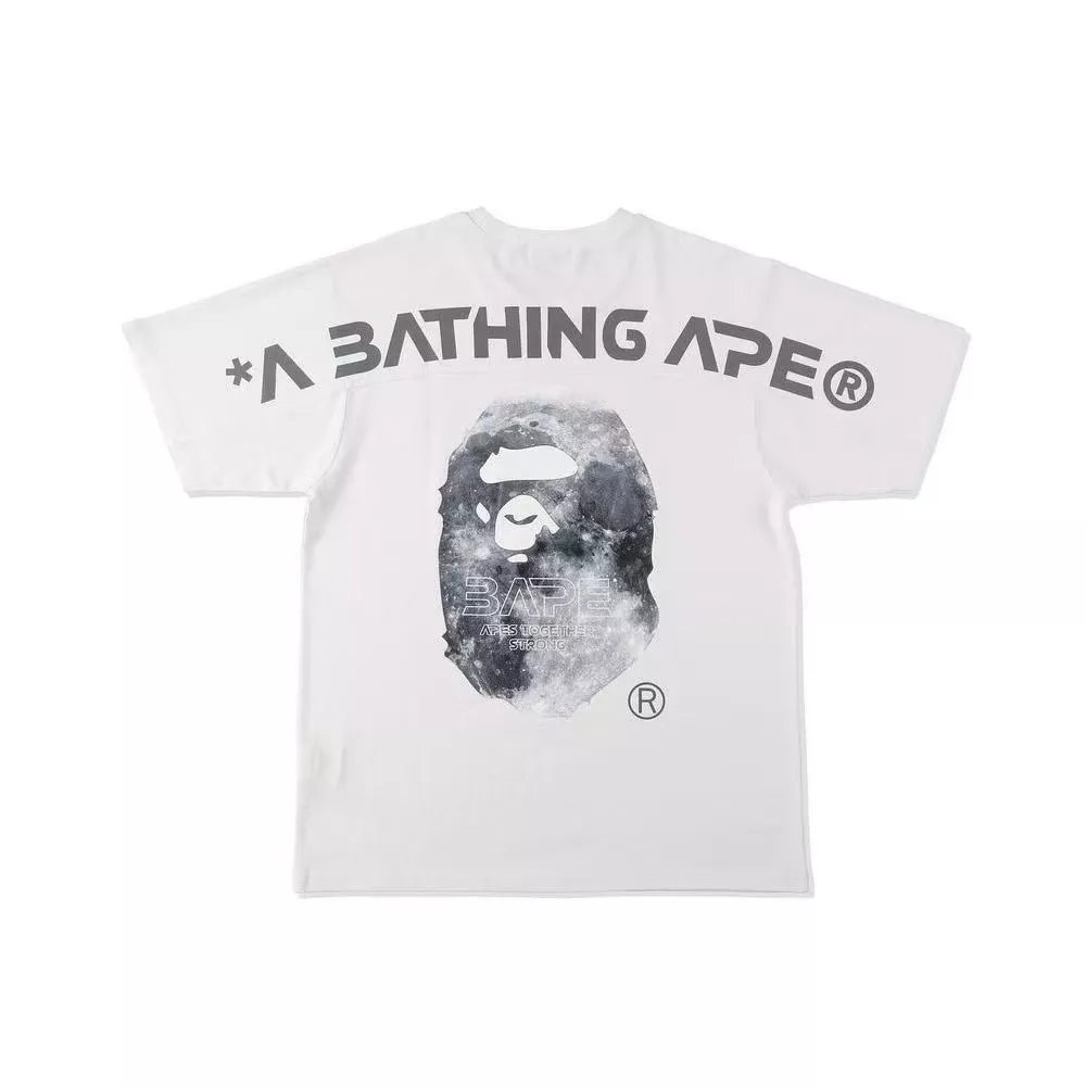 BAPE Cartoon Ape Head Print Streetwear Short Sleeve T-Shirt