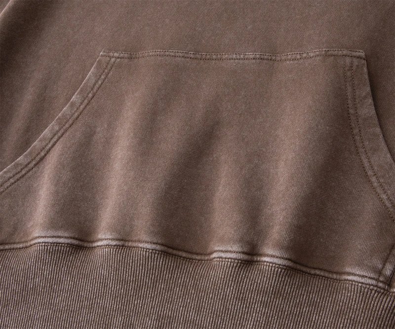 Carhartt WIP Hooded Zip-Up Sweatshirt Brown Hoodie - 13