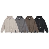 Carhartt Zip-Up Hooded Sweatshirt in Beige, Grey, Brown, and Black [11 styles]