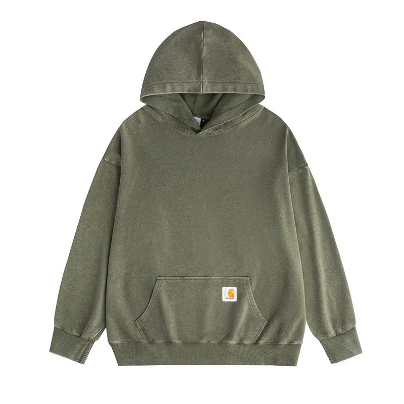 Carhartt WIP Hooded Zip-Up Sweatshirt Brown Hoodie - 10