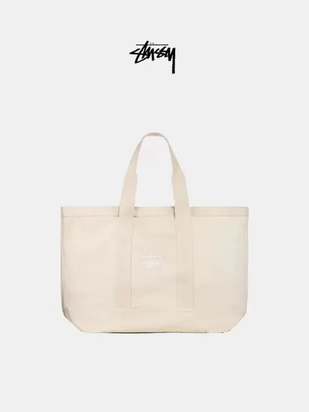 Stussy Classic Tote Bag Beige Tote Bag - 1