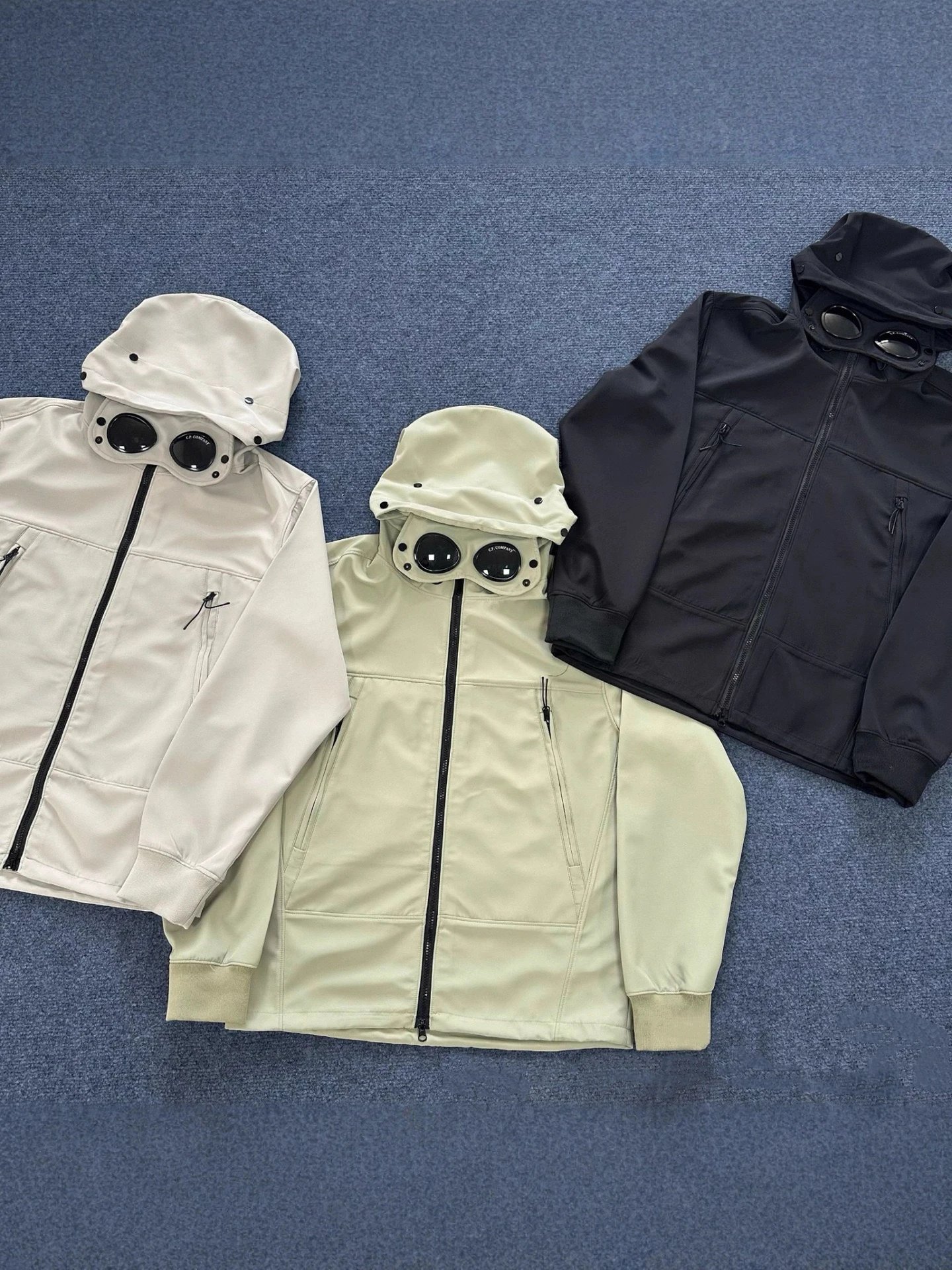 CP Glasses Outerwear Men's & Women's Waterproof Jacket, Autumn/Winter Unisex Loose Fit Zippered Windbreaker
