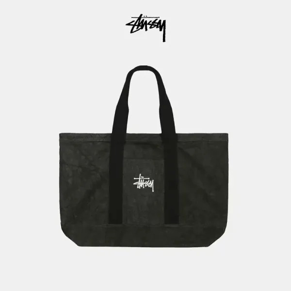 Stussy Crinkled Tote Bag Black - 1