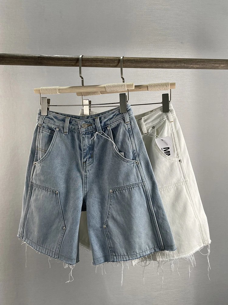 MM6 Patchwork Workwear Denim Shorts photo 5