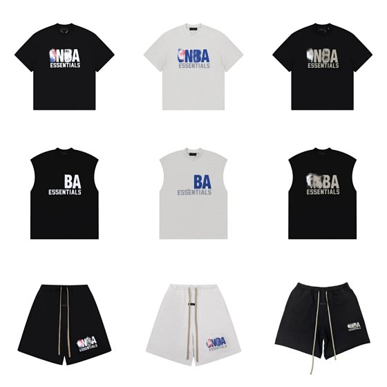 Collaboration Men's Loose-Fit Short Sleeve T-Shirt and Shorts Set
