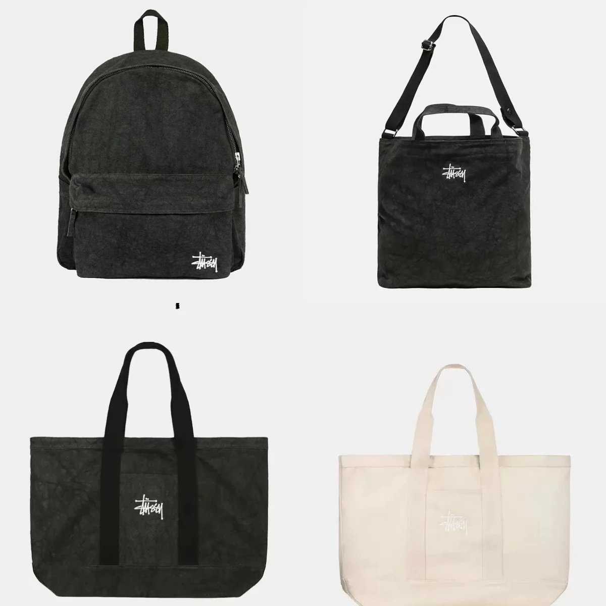 Stussy Stüssy Crinkle Canvas Backpack & Tote Bags T-Shirt