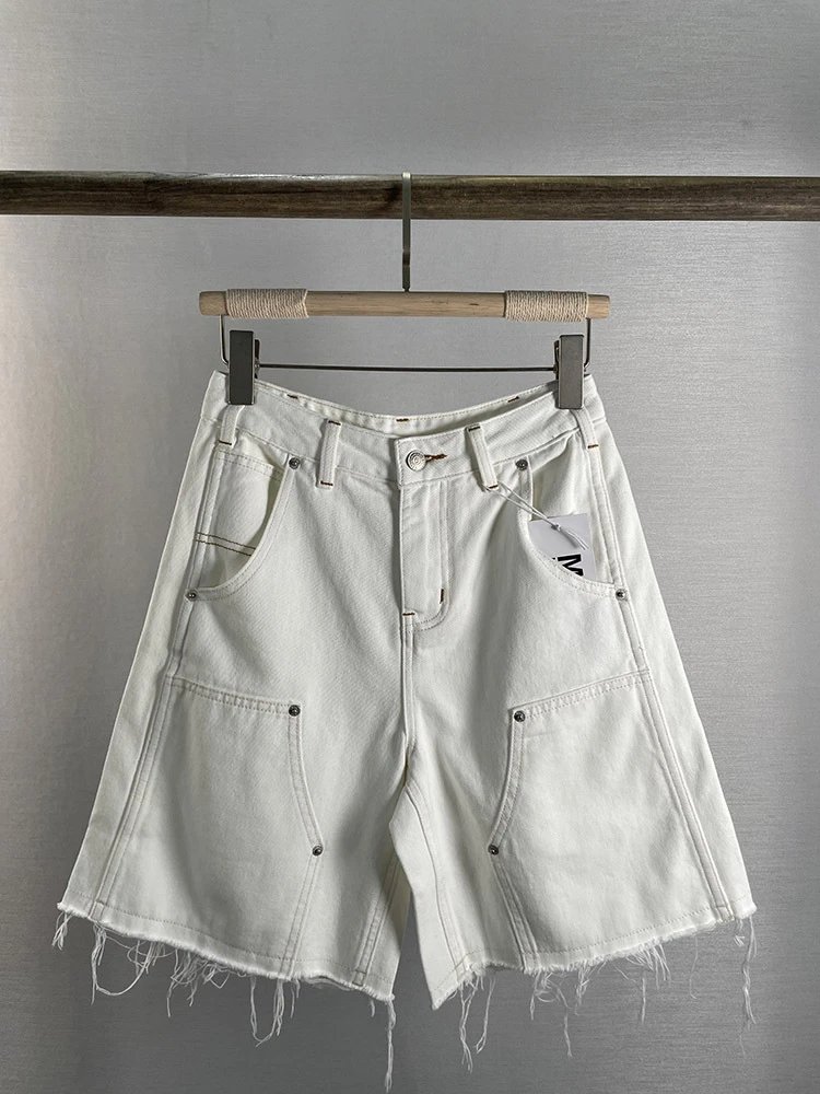 MM6 Patchwork Workwear Denim Shorts photo 3
