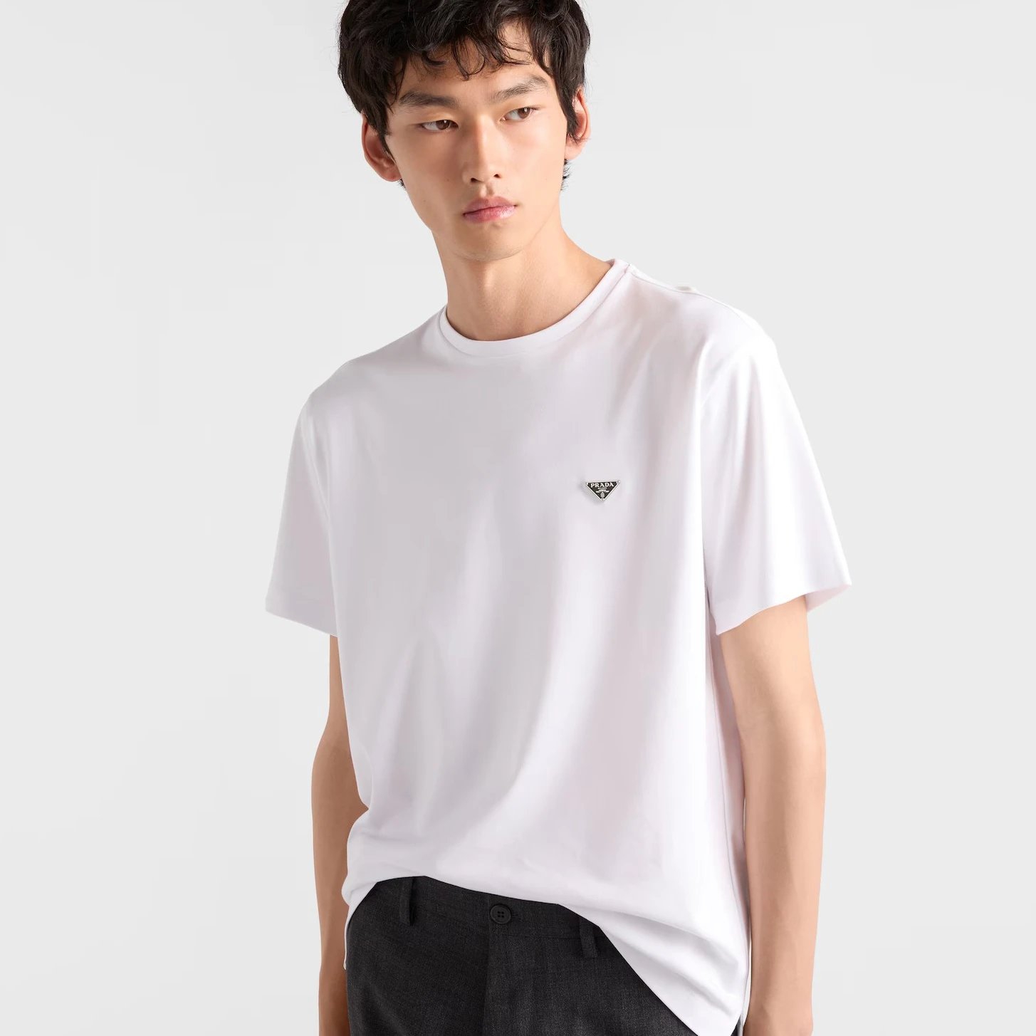 Exclusive | Private Channel | Milan Home Unisex Short Sleeve Crew Neck T-Shirt with Enamel Triangle Logo - Simple, Fashionable, Premium!