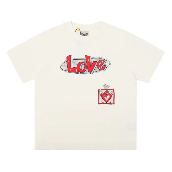 Gallery Dept Love Graphic Print Off-White T-Shirt - 14