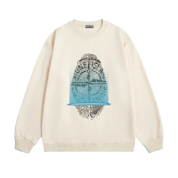 Stone Island Fingerprint Graphic Black Hoodie - 10