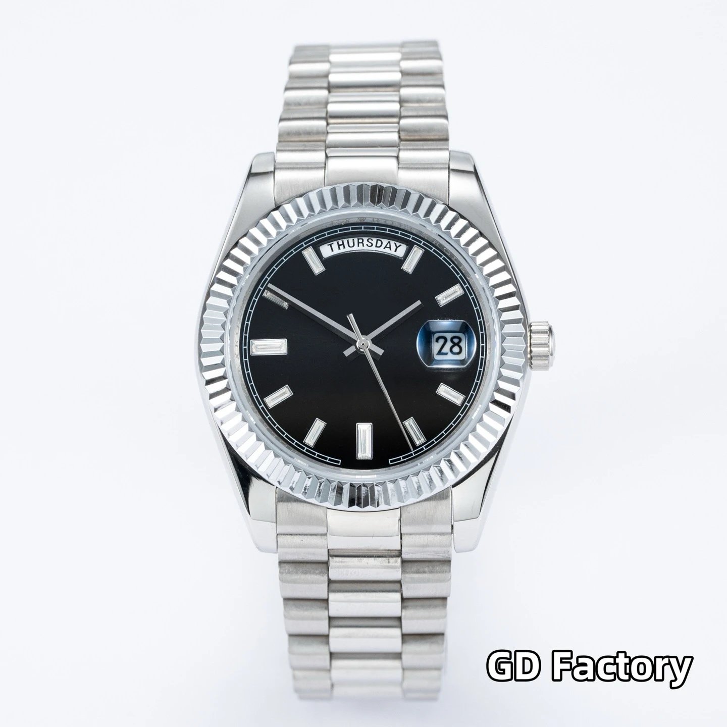 Rolex Datejust 41mm — 【Square Drill Plate] Silver Shell, Black Plate, Steel Strip colorway — USFans Spreadsheet photo