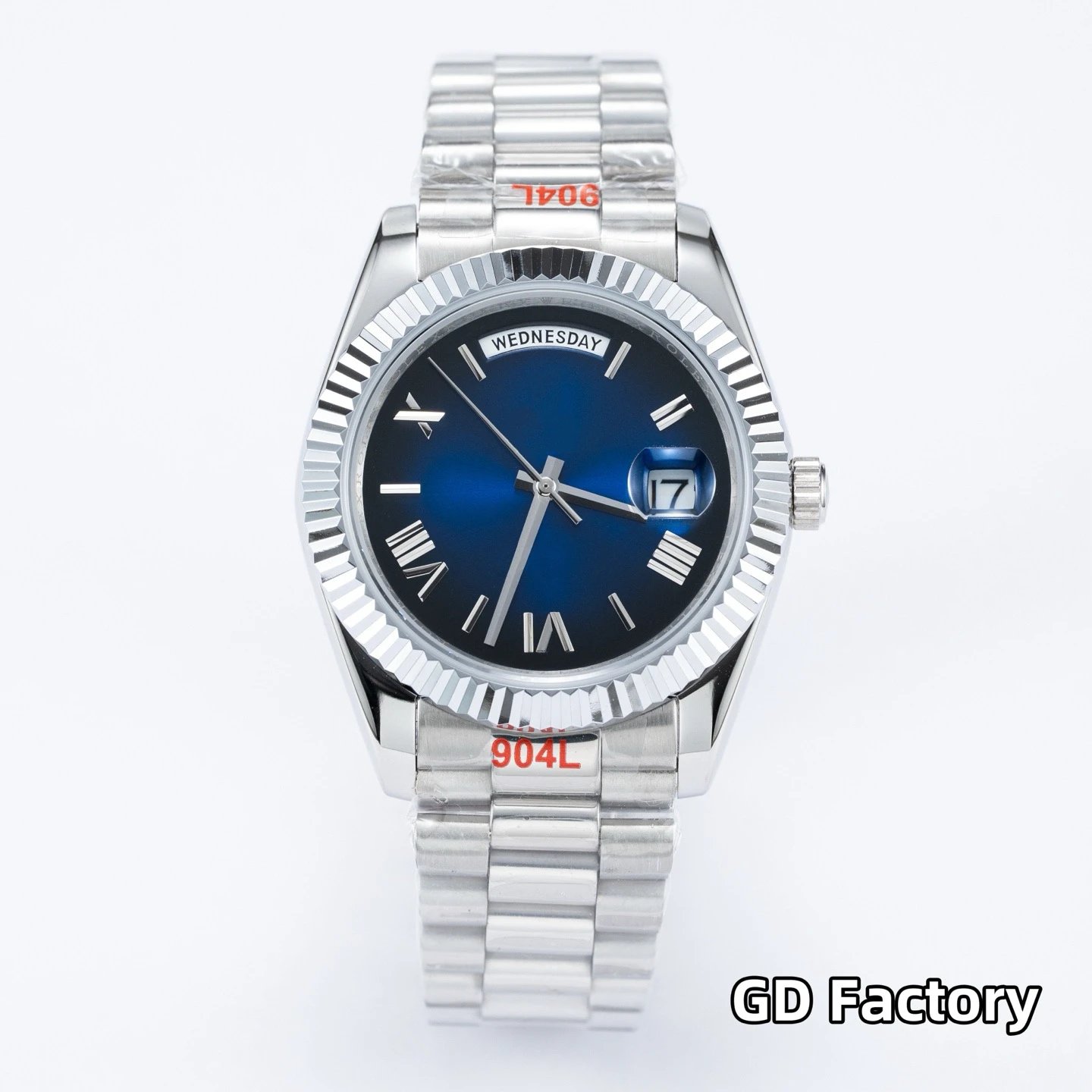 Rolex Datejust 41mm — 【Roman Plate] Silver Shell · Gradient Blue Plate · Steel Strip colorway — USFans Spreadsheet photo