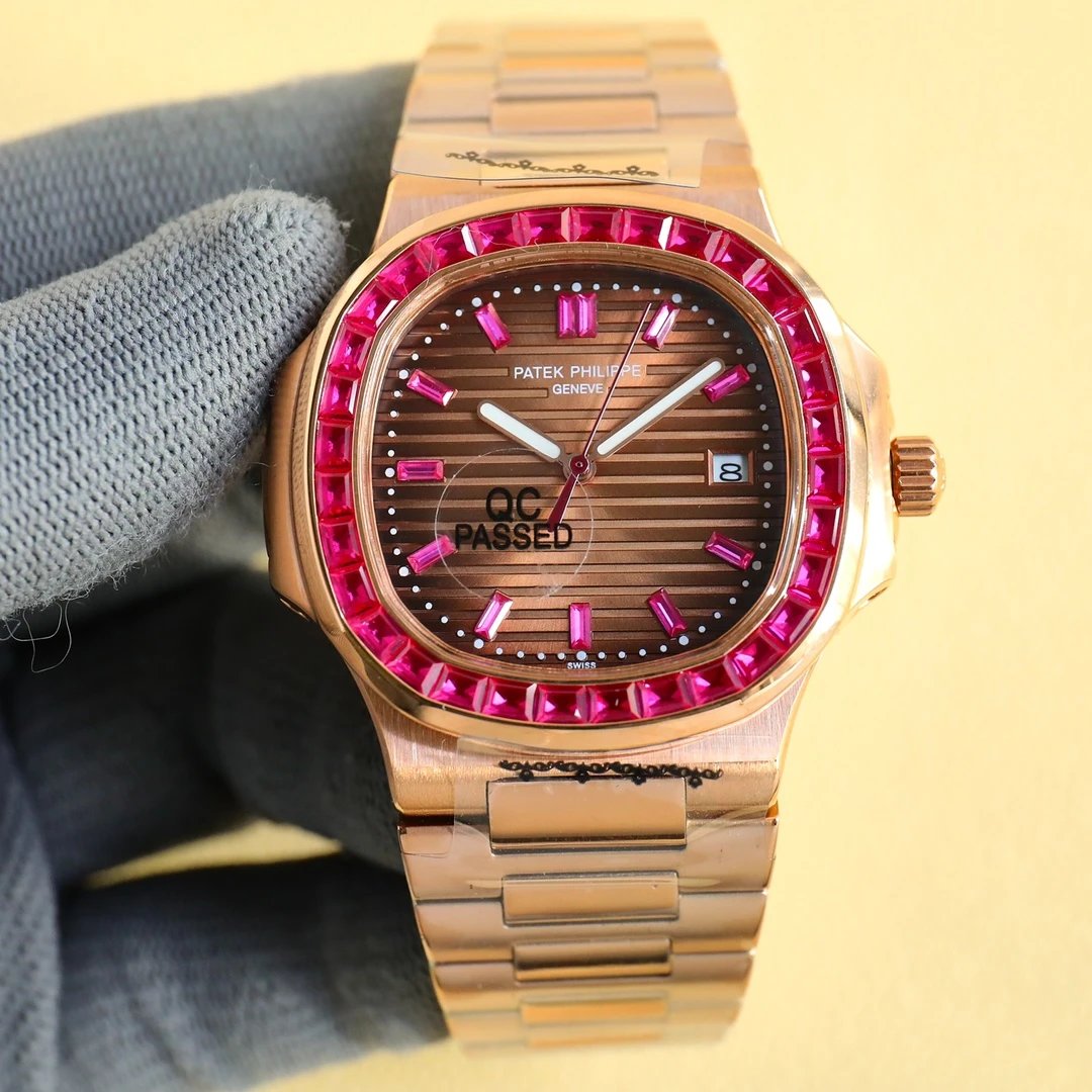 【 Purple Diamond Ring 】 Rose Gold Shell · Coffee Plate Steel Belt