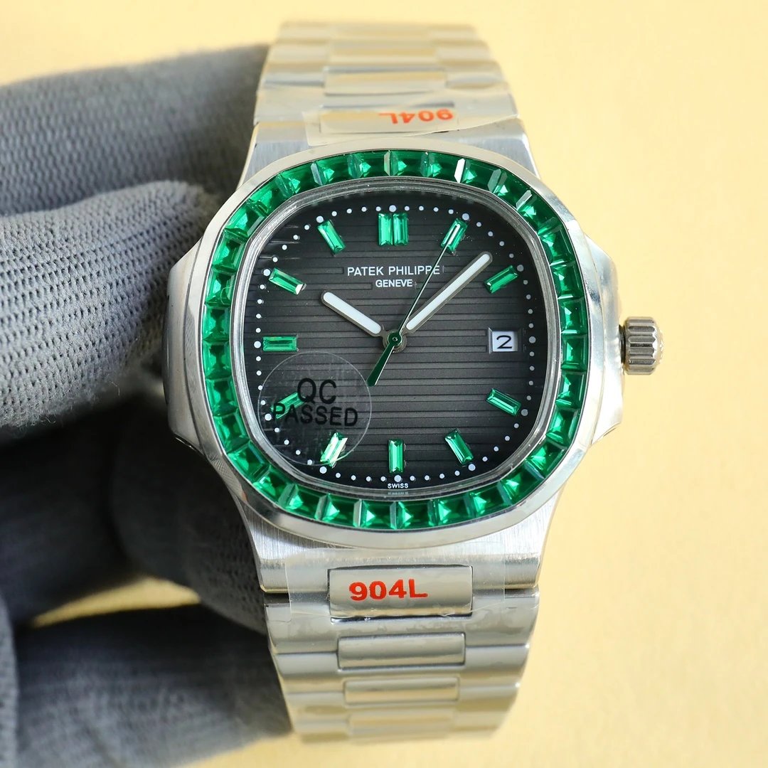 [Green Drill Ring] Silver Shell · Grey Plate Steel Belt