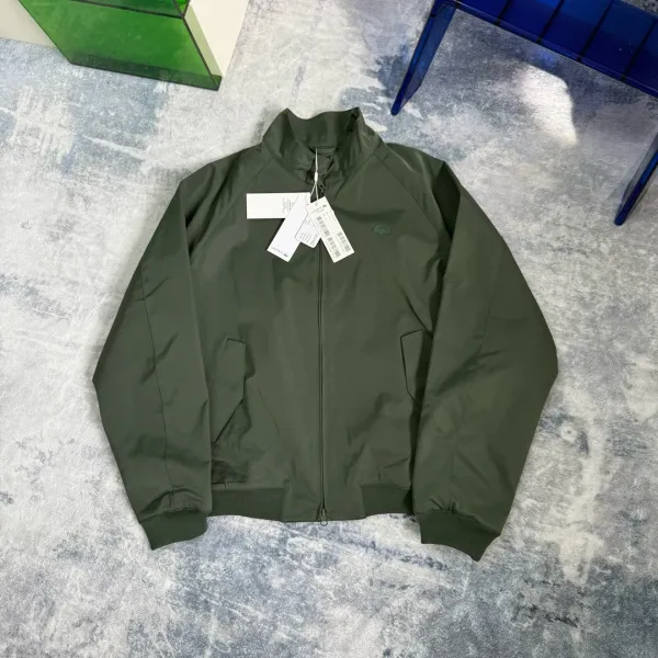 Lacoste Windbreaker Jacket Army Green Outerwear - 1