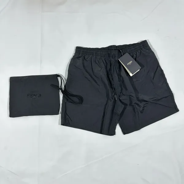 Fendi Nylon Swim Shorts Black - 1