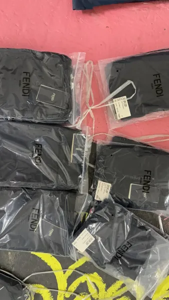 Fendi Nylon Swim Shorts Black - 5