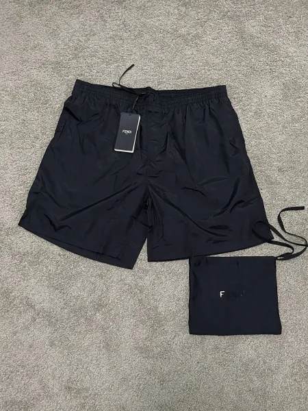 Fendi Nylon Swim Shorts Black - 15
