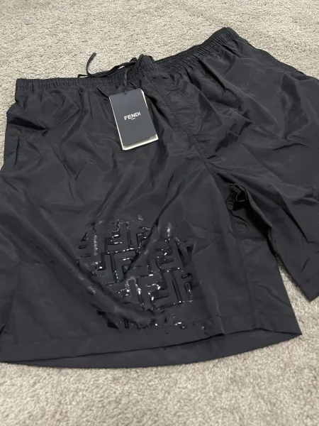 Fendi Nylon Swim Shorts Black - 13