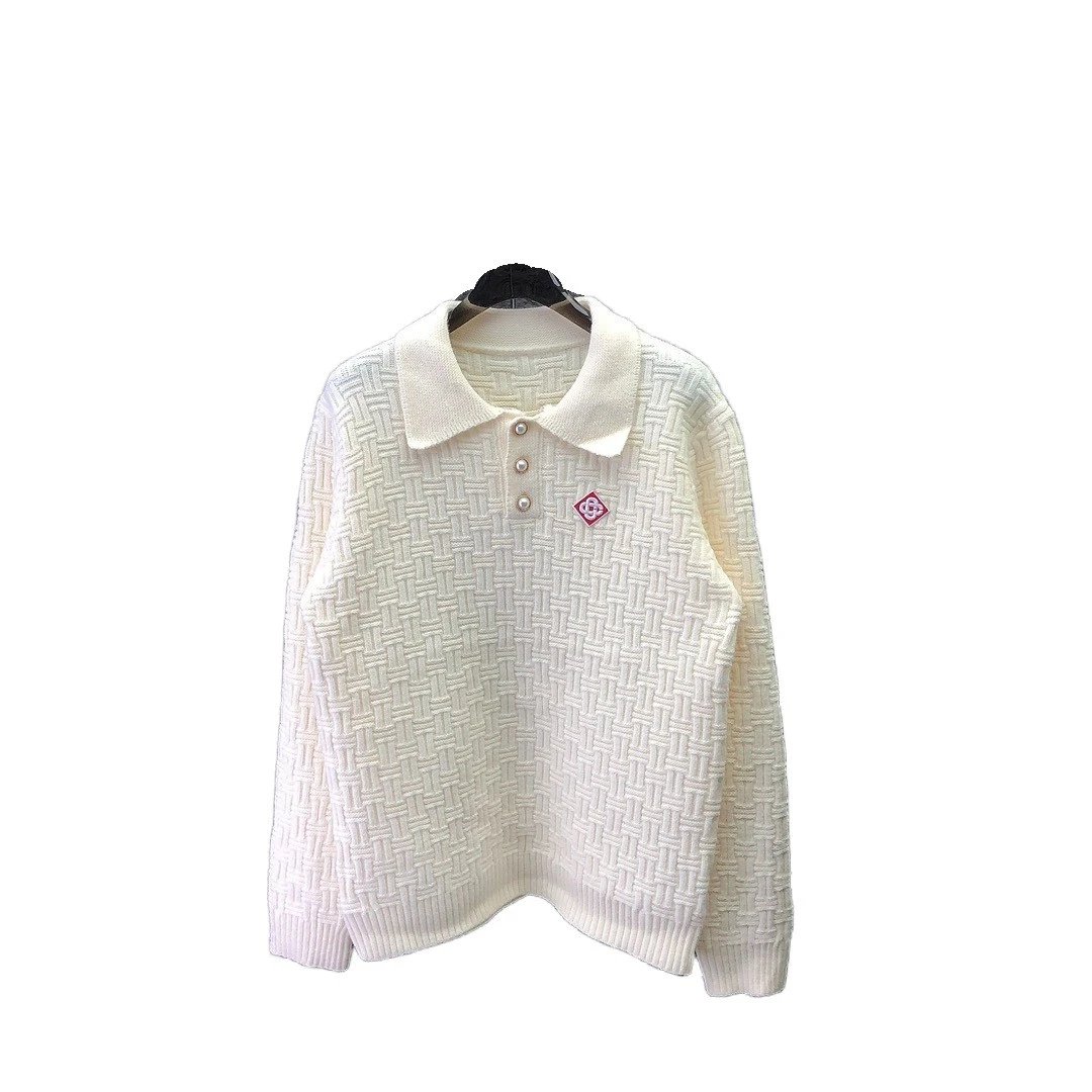 CASABLANCA Woven Collar Sweate