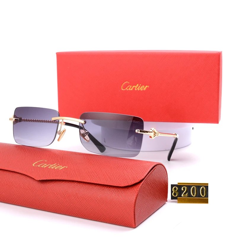 Cartier C De Cartier Rimless Optical Glasses Gold Brown - 19