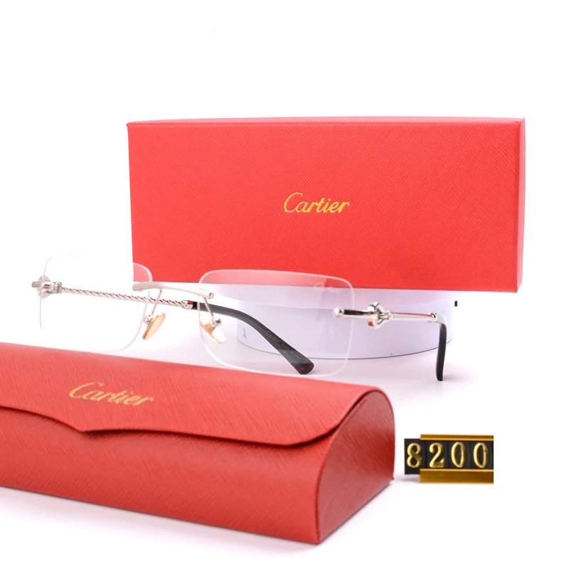 Cartier C De Cartier Rimless Optical Glasses Gold Brown - 20