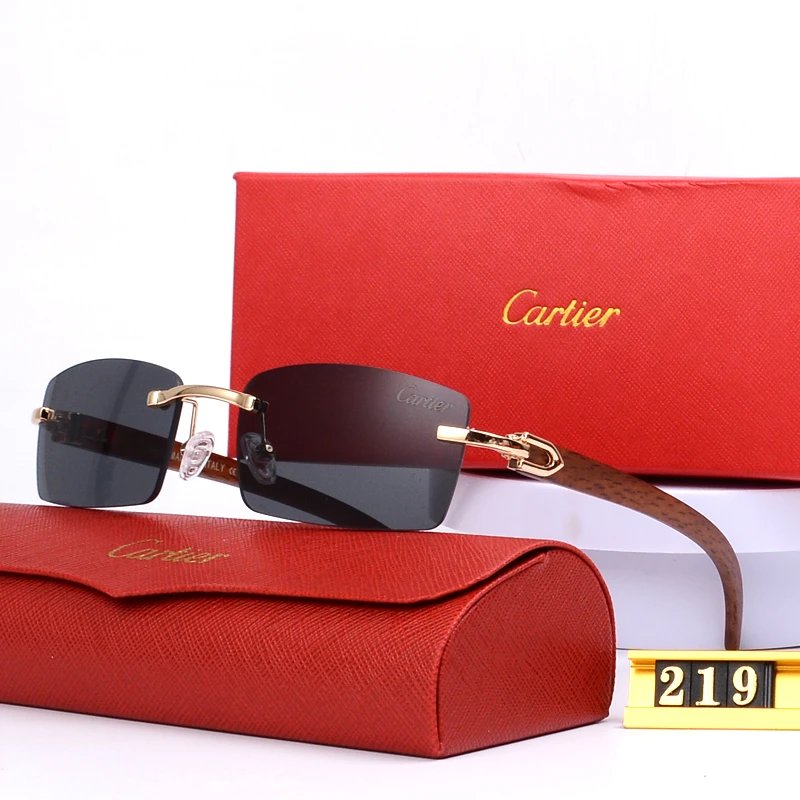 Cartier C De Cartier Rimless Optical Glasses Gold Brown - 14