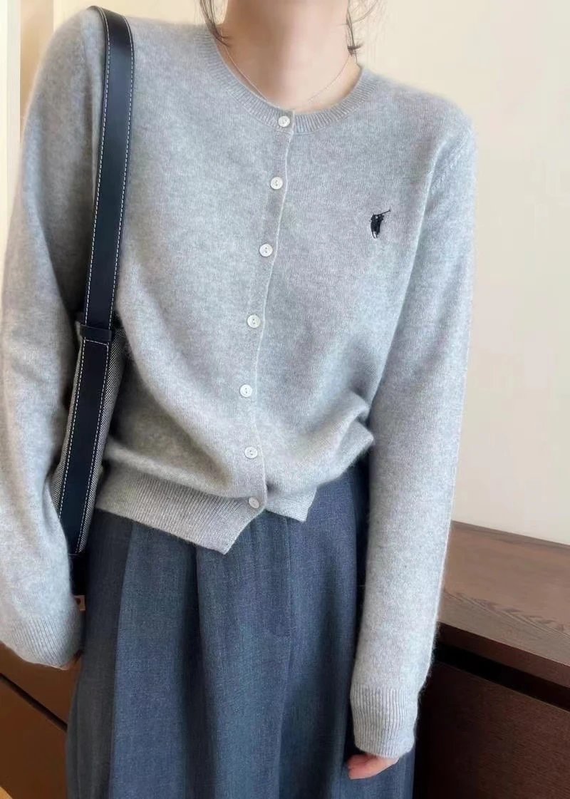 Polo Ralph Lauren Knitwear Crew-Neck Button-Front Cardigan with Embroidered Pony Logo image 4