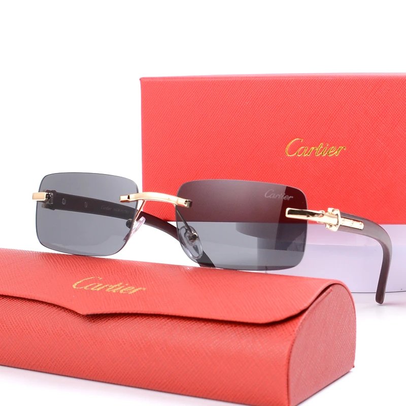 Cartier C De Cartier Rimless Optical Glasses Gold Brown - 18