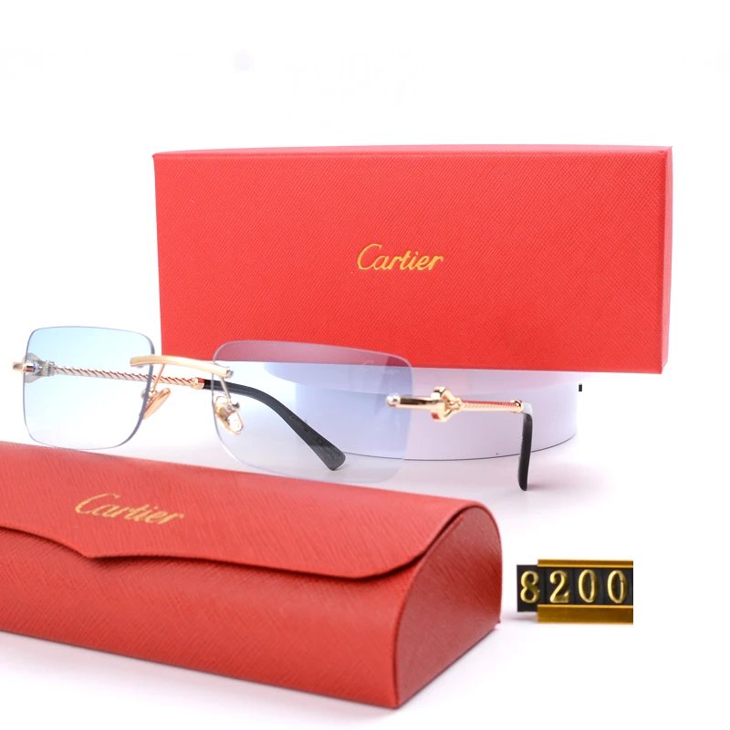 Cartier C De Cartier Rimless Optical Glasses Gold Brown - 22