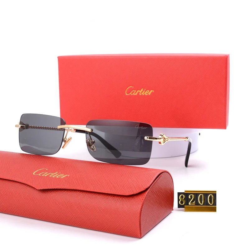 Cartier C De Cartier Rimless Optical Glasses Gold Brown - 21