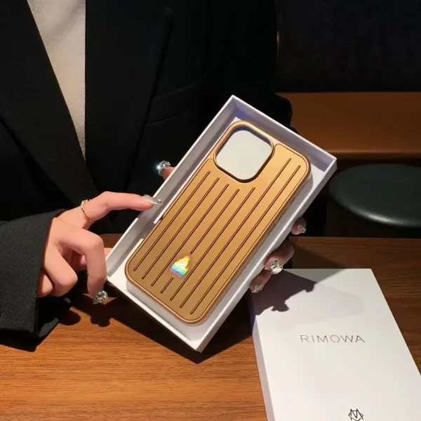RIMOWA Phone Case Gold Striped Phone Case - 1