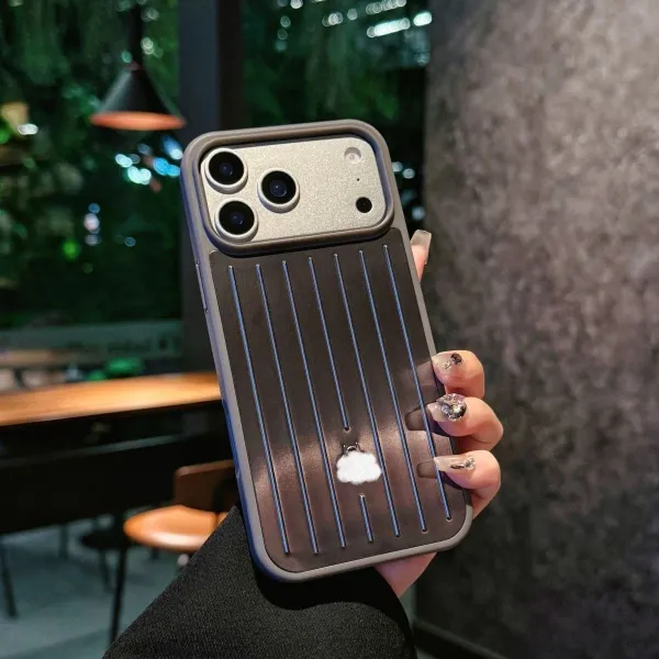 Custom Design Cloud Motif Ribbed Phone Case Silver Gray Phone-Case - 1