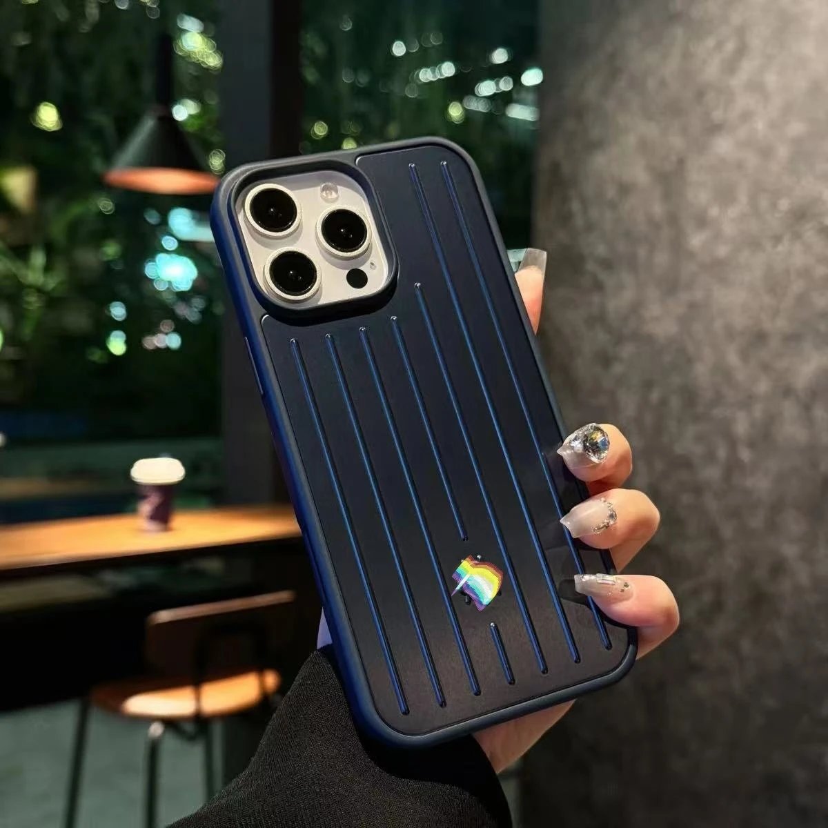 RIMOWA Phone Cases Ribbed luggage-inspired design — Blue