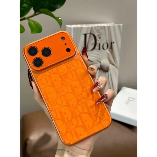 Dior Oblique Orange Phone Case - 1