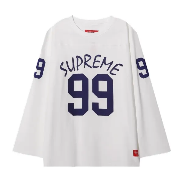 Supreme Jersey White Navy - 1