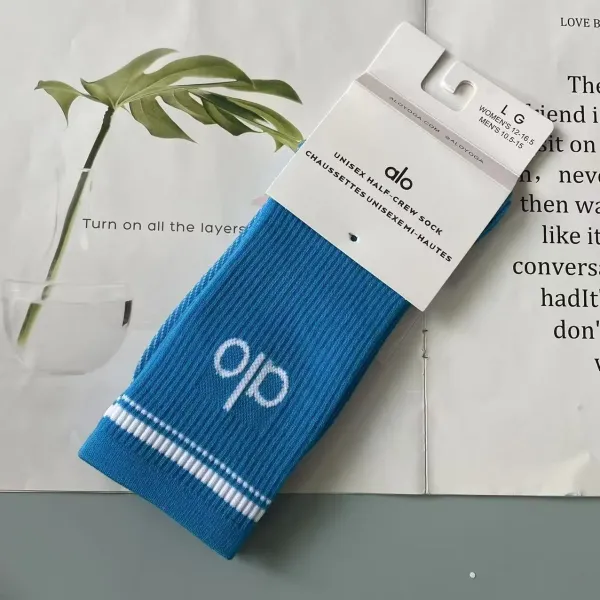 Alo Yoga Unisex Half-Crew Sock Blue - 1