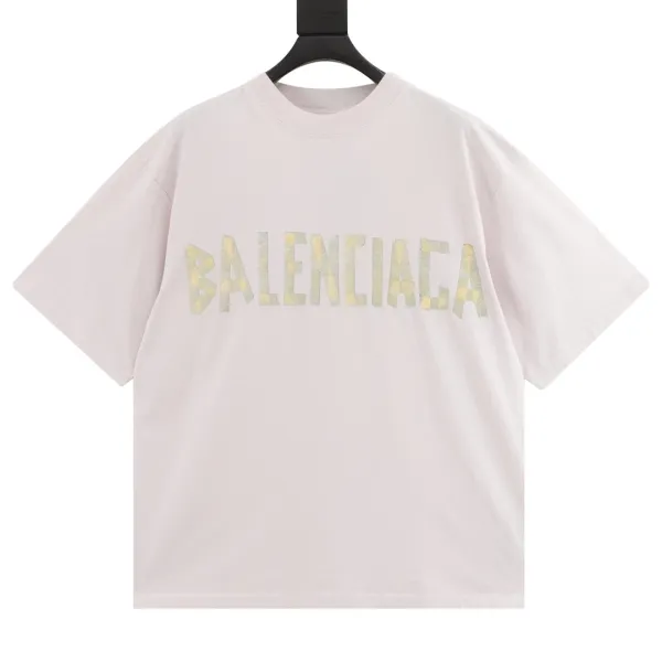 Balenciaga Logo Print Off-White T-Shirt - 21