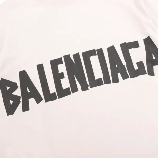 Balenciaga Logo Print Off-White T-Shirt - 56