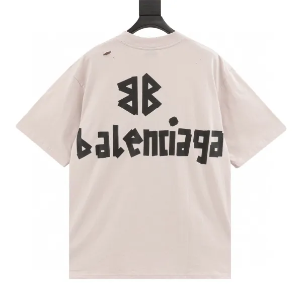 Balenciaga Logo Print Off-White T-Shirt - 54