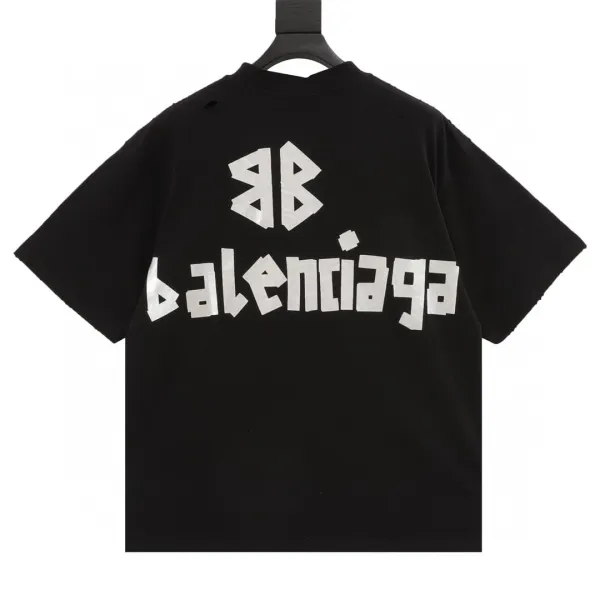 Balenciaga Logo Print Off-White T-Shirt - 46